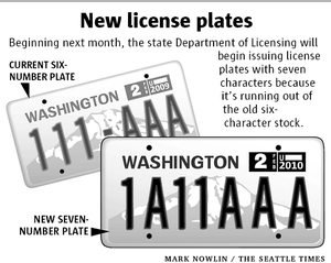 State license plates to add 7th character The Seattle Times