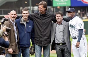 Former Seattle Mariners Jay Buhner, Dan Wilson, Randy Johnson and