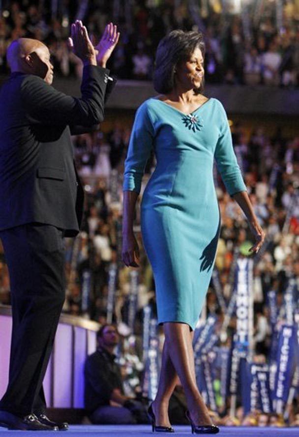 Michelle obama cheap teal dress