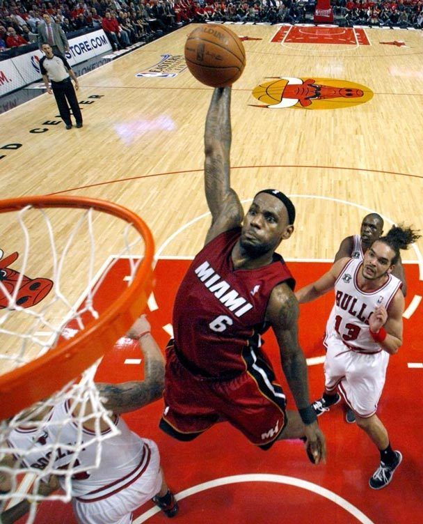lebron james dunk heat