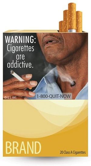 smoking cigarette packet Gory labels for cigarette packs aim to deter smoking