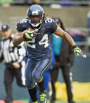 Former Seahawk Marshawn Lynch says he's cashed a few paychecks