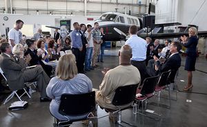 In this file photo, Jill Biden acknowledges the military veterans in the room at the South Seattle Community College Hangar, a satellite classroom at Boeing International Field, in Tukwila, Washington, Monday July 9, 2012. The U.S. Department of Agriculture approved the state’s coronavirus proposal to allow more students to qualify through the state’s Basic Food Employment and Training Program, which uses state, local and private funding to garner matching federal money.