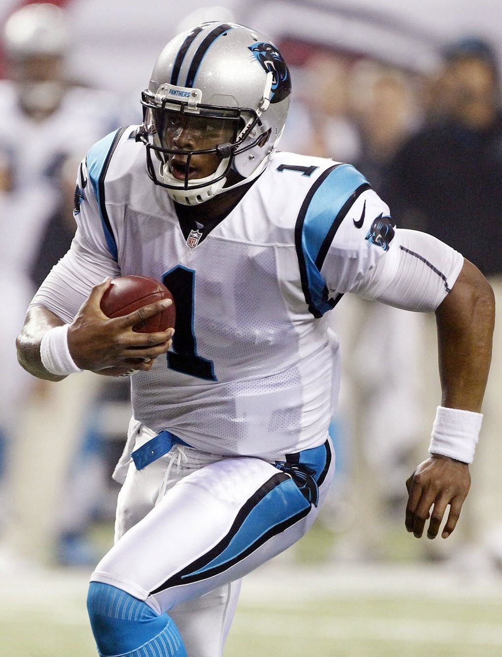 Carolina Panthers rookie quarterback Cam Newton is forced out of