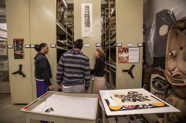 Three Huskies football players explore their heritage with Burke