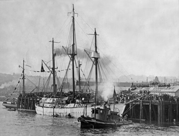 Norwegian explorer's ship comes in to Seattle, 1922 | The Seattle