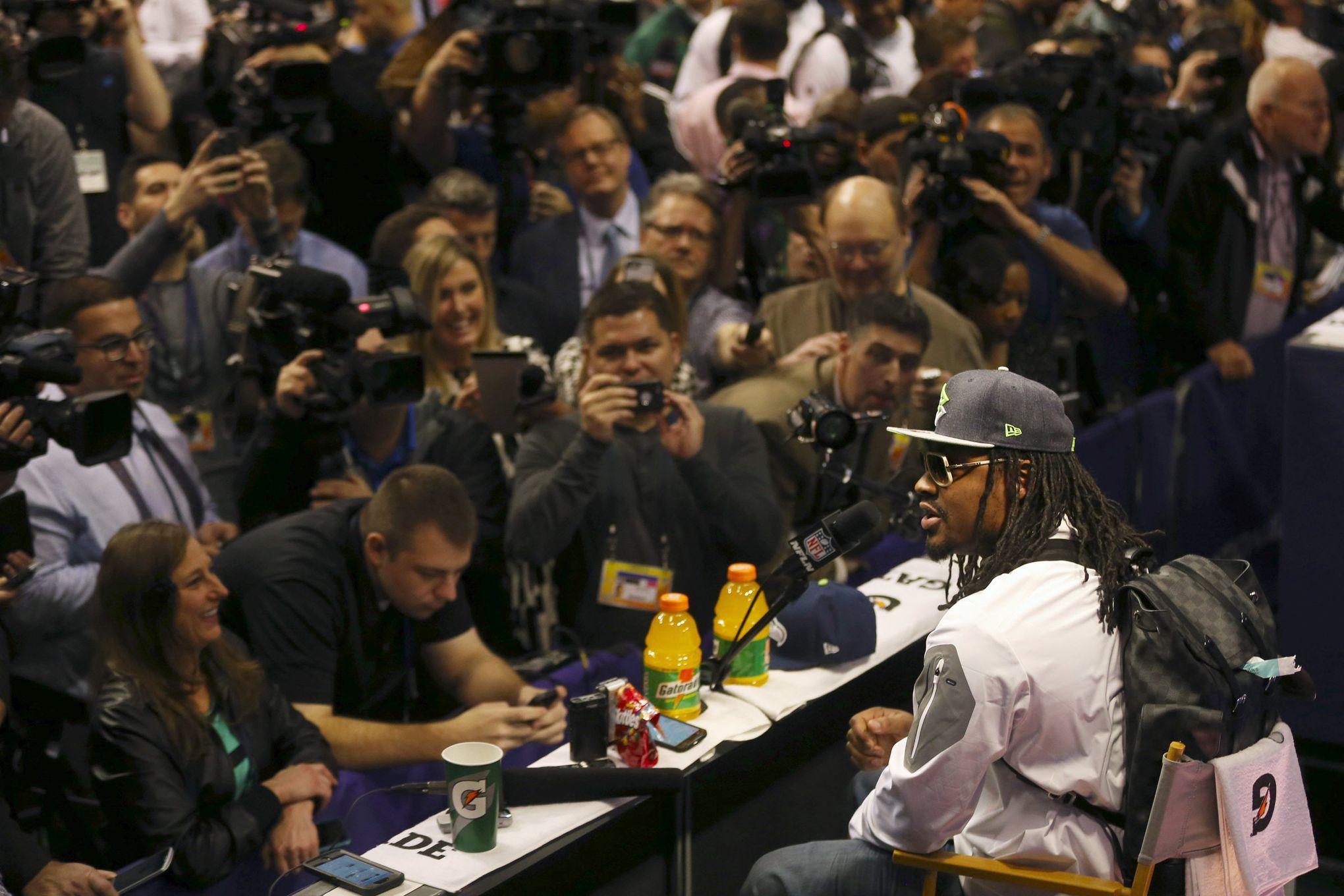 Marshawn Lynch trademark: 'I'm just here so I don't get fined