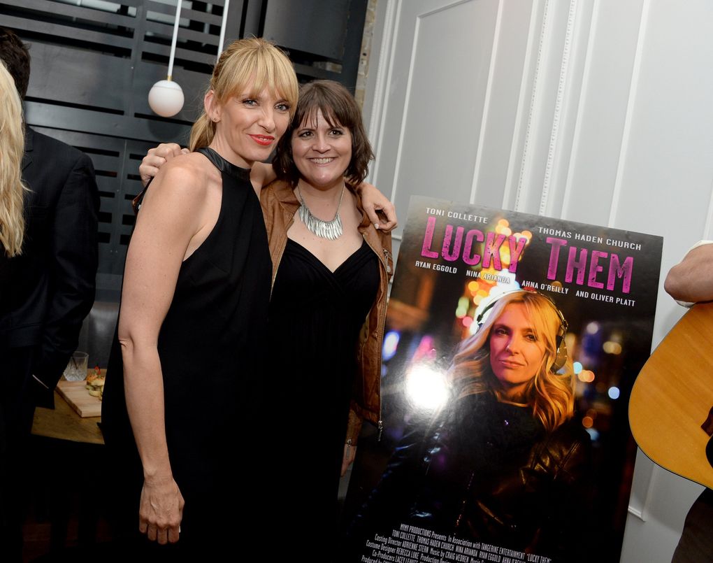 Seattle director Megan Griffiths (right) and actress Toni Collette at the “Lucky Them” premiere party. Photo by Jason Kempin/Getty Images for MMY Productions.