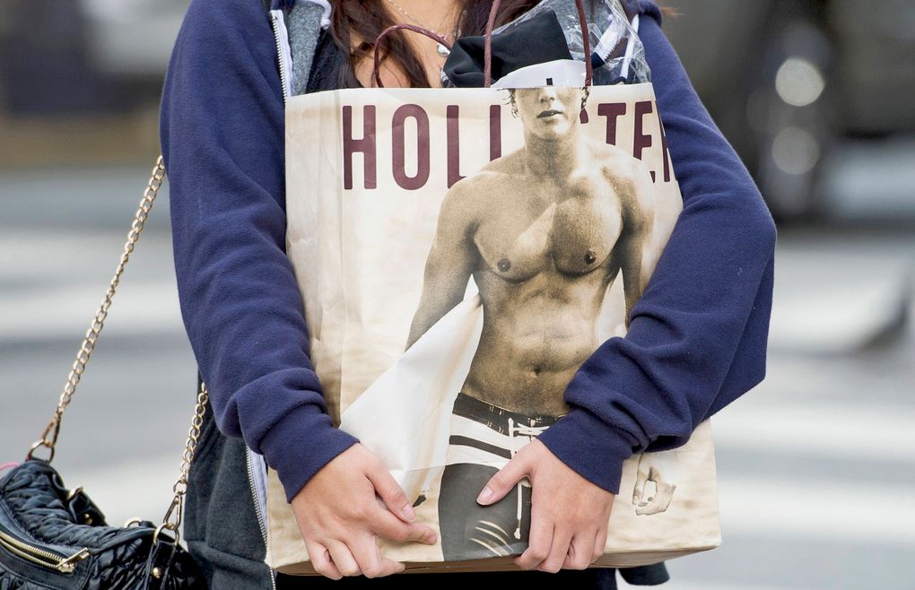HOLLISTER CO Male Female Model Poster Shopping Paper Bag 2