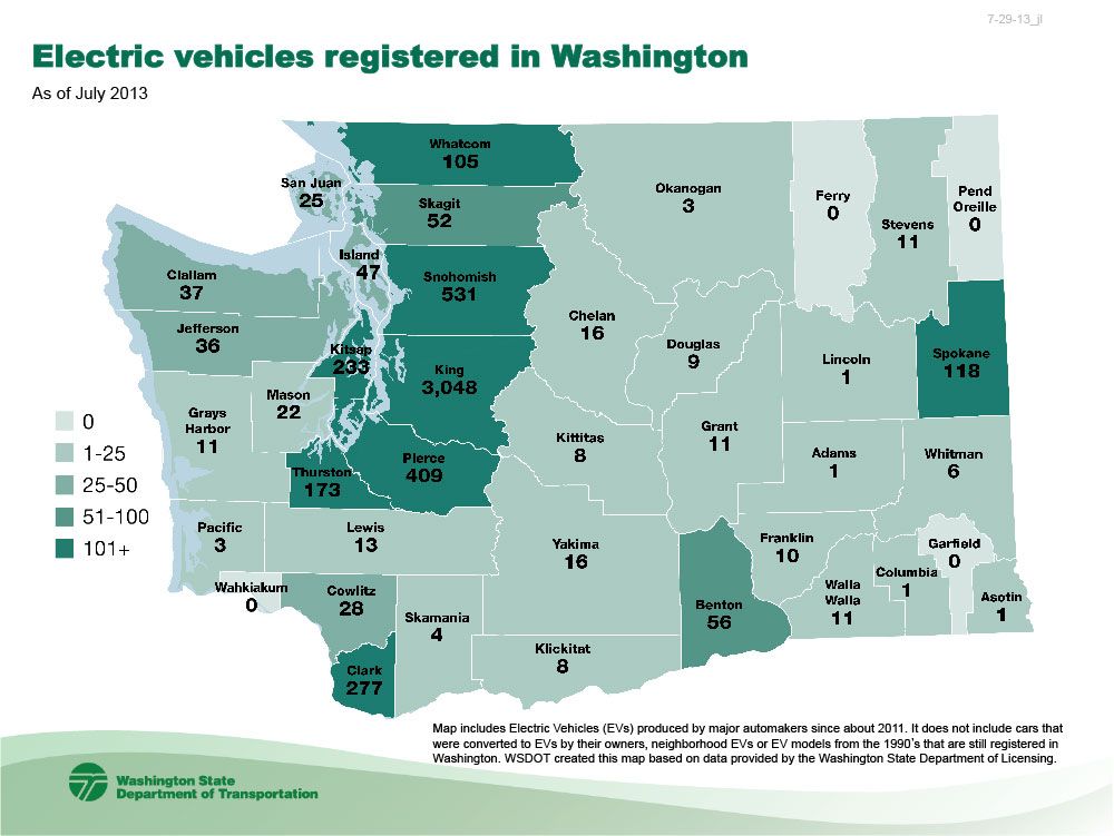 Seen a Tesla today Electric cars turn up fastest in Washington