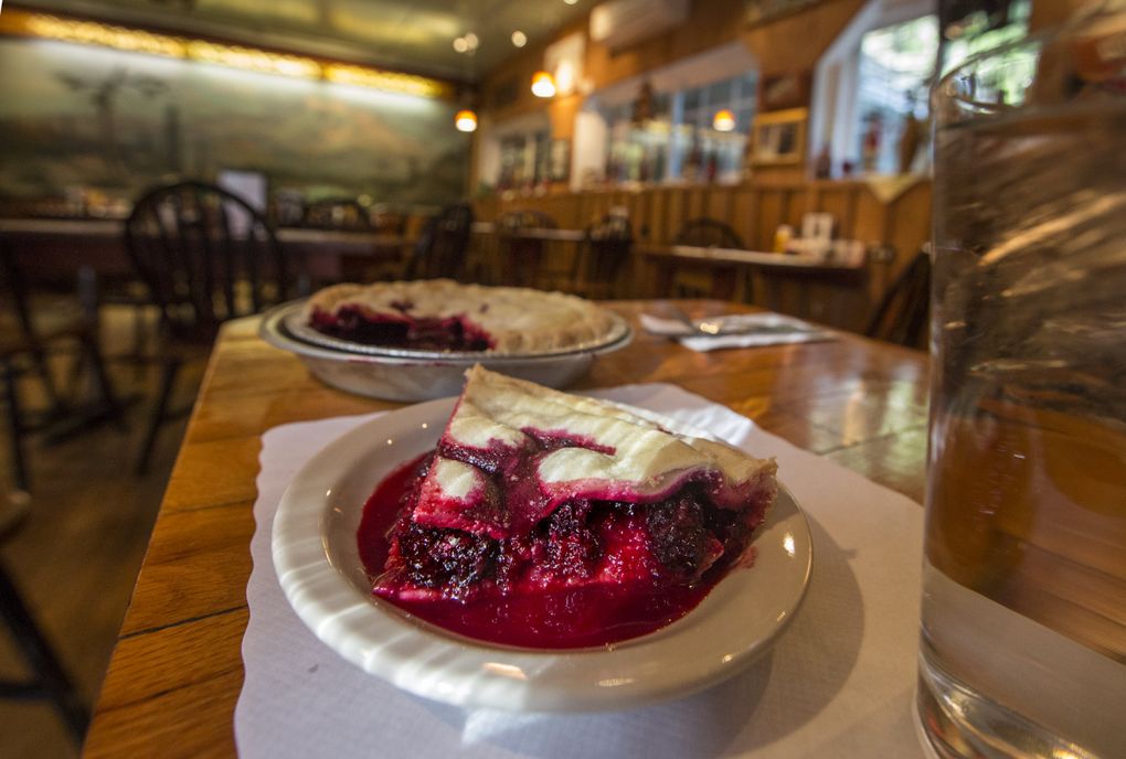 House-made blackberry pie has long been a specialty at the Copper Creek Inn restaurant. These days, the berries come from Oregon. (Steve Ringman/The Seattle Times)