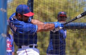 Russell Wilson enjoys time with Texas Rangers