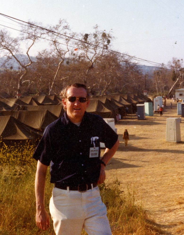 Ralph Munro, Gov. Dan Evans’ special assistant, in Camp Pendleton near San Diego May 1975.
