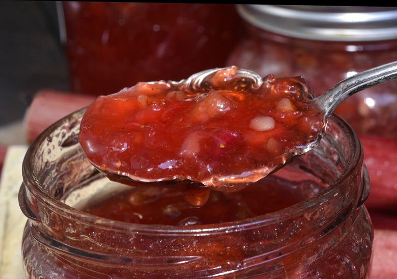 Rhubarb compote. (Larry Roberts/Pittsburgh Post-Gazette/TNS)