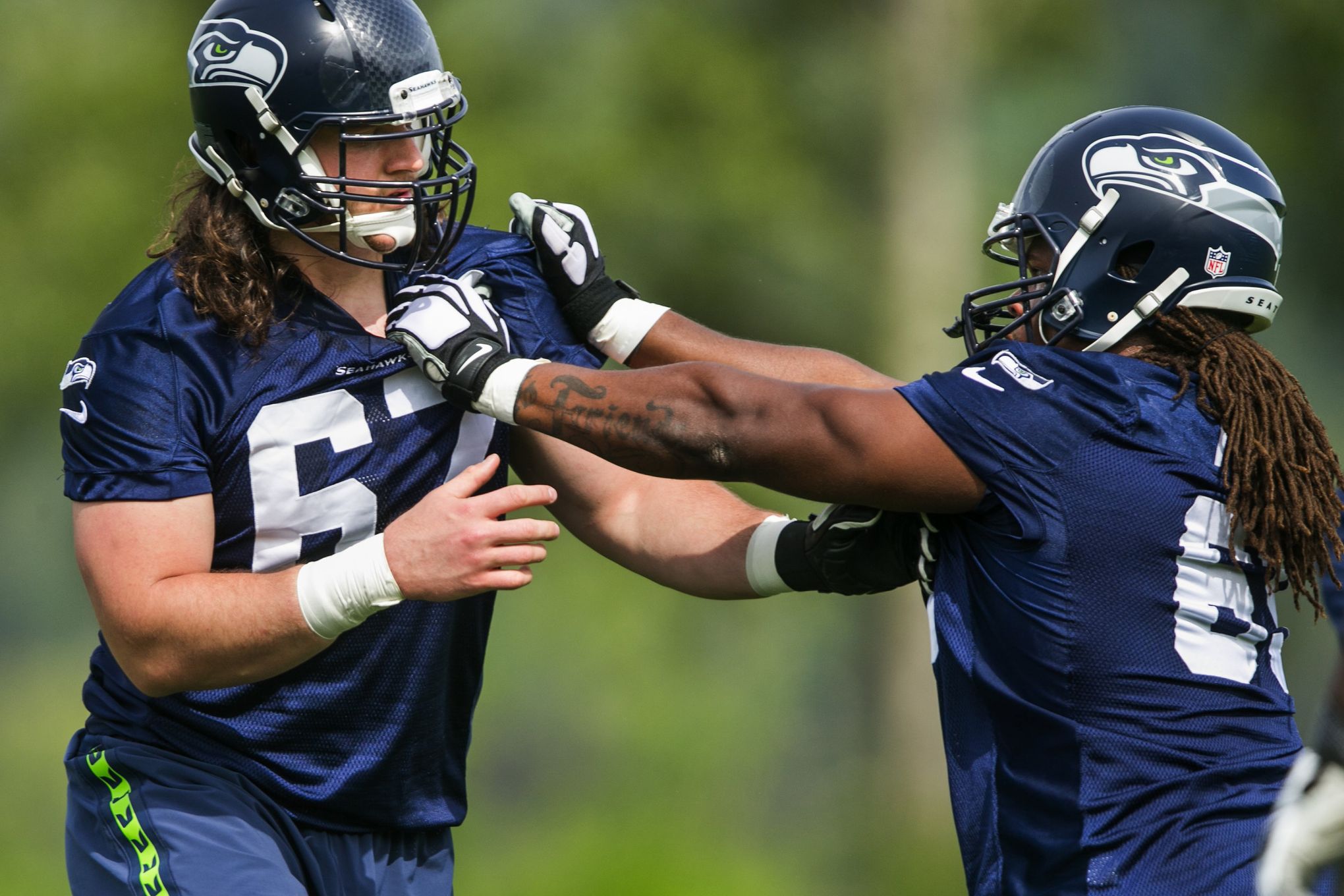 Seahawk Mark Glowinski liking life on the left side