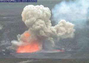 Video captures fiery lava explosion at Hawaii volcano | The ...