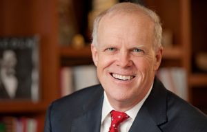 This 2011 photo release by Stanford News Service shows Stanford University President John Hennessy. The San Jose Mercury News reports that Hennessy announced on Thursday, June 11, 2015 at the university’s Faculty Senate meeting that he will leave in the summer of 2016 in favor of research and teaching. (Linda A. Cicero/Stanford News Service via AP)