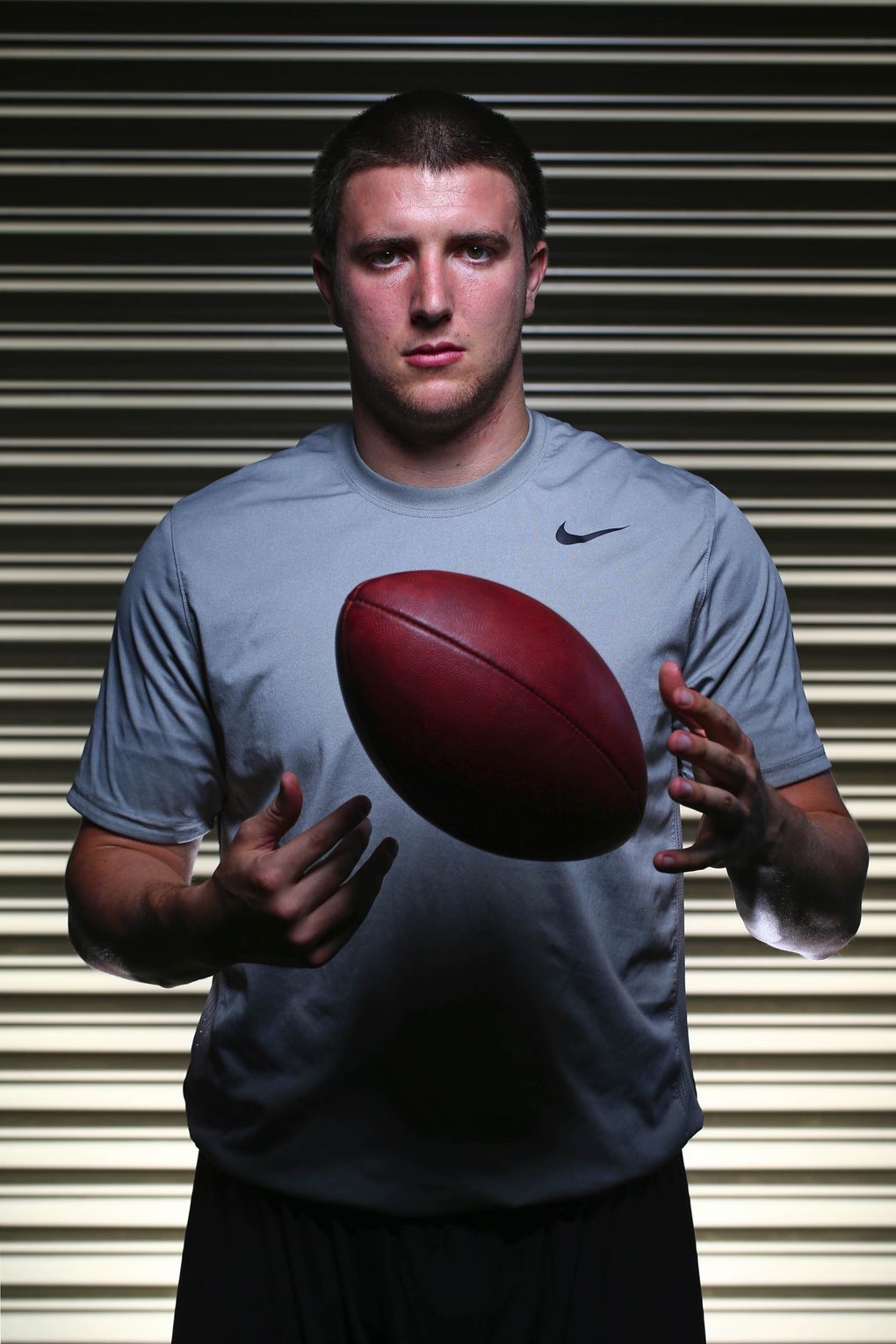 Jake Heaps, former Skyline High and college star quarterback, has hopes to play pro in the upcoming draft.
Photographed on Monday, April 20, 2015, in Bellevue, Wash. (John Lok / The Seattle Times)