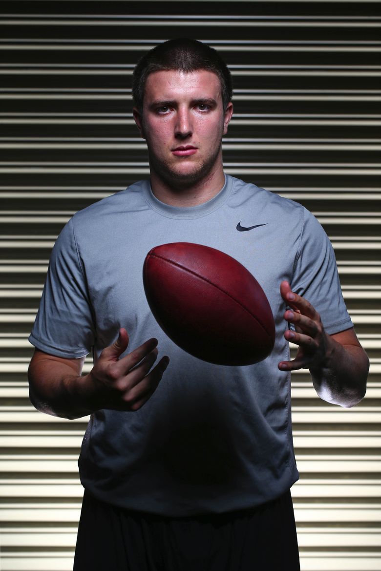 Jake Heaps, former Skyline High and college star quarterback, has hopes to play pro in the upcoming draft. 

Photographed on Monday, April 20, 2015, in Bellevue, Wash. (John Lok / The Seattle Times)
