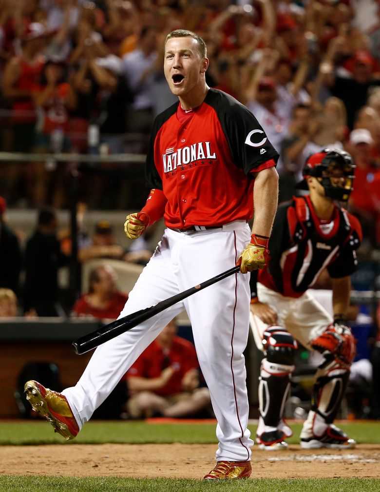 Reds' Frazier wins Home Run Derby in his home ballpark with last