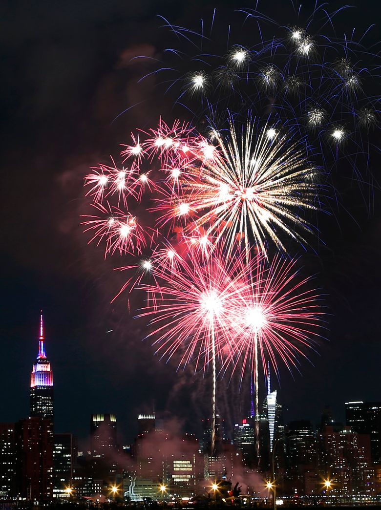 Firework parade. Firework parade