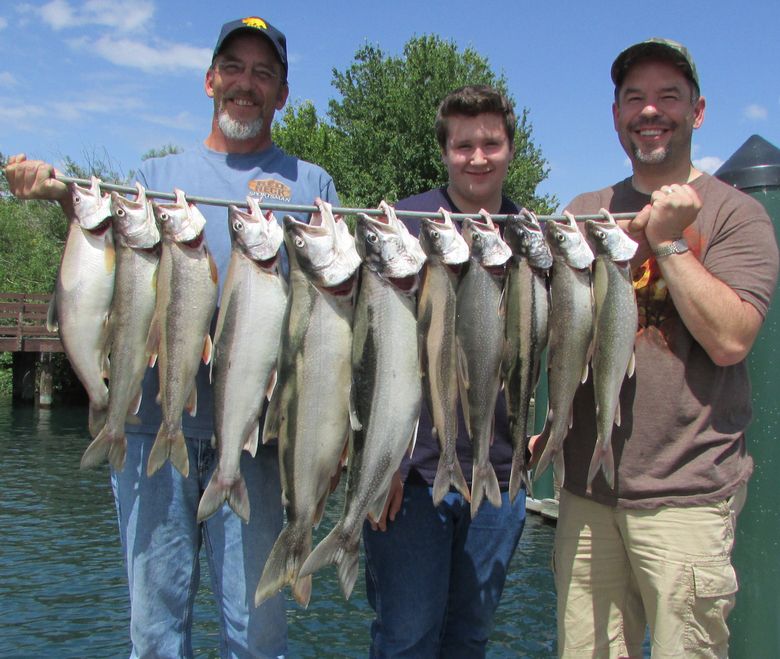 Guide Anton Jones reports good lake trout bite in Lake Chelan and