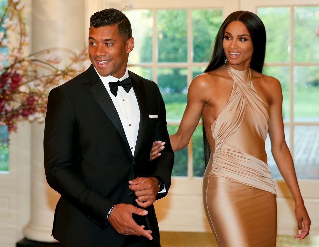 Wilson and entertainer Ciara Harris arrive for a state dinner for Japanese Prime Minister Shinzo Abe at the White House in April. (Andrew Harnik/AP)