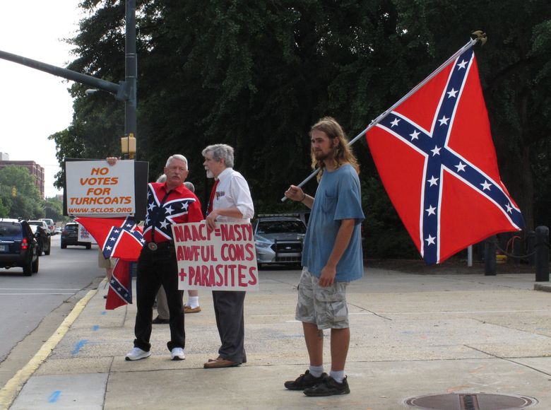 Rally held at South Carolina State House to protest Confederate flag