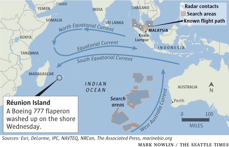 Wing part that may be from missing Malaysian plane to be sent to