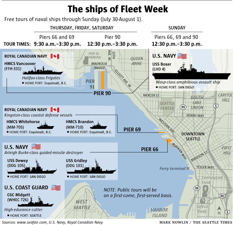How to visit ships in port for Fleet Week. (Mark Nowlin graphic)