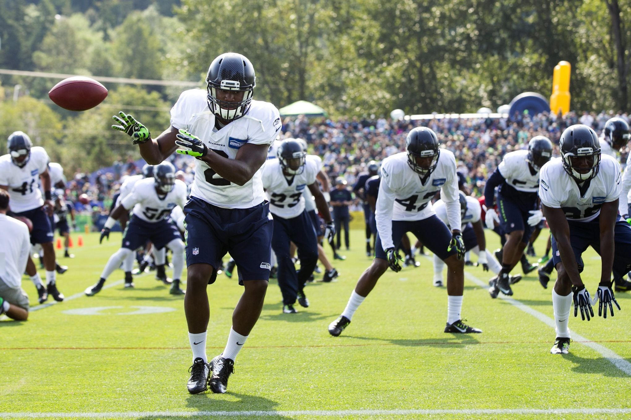 Kam Chancellor makes appearance at Seattle Seahawks training camp