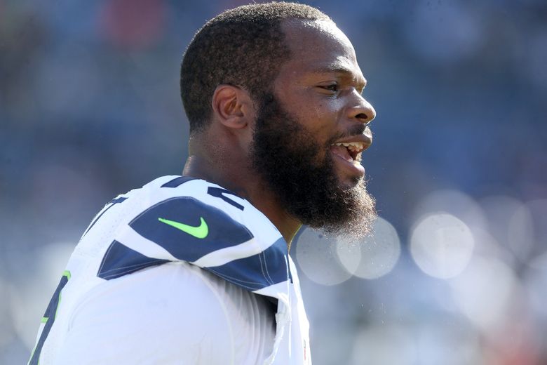 Michael Bennett #72 of the Seattle Seahawks dirong warmups for the game with the San Diego Chargers during preseason at Qualcomm Stadium on August 29, 2015 in San Diego, California.  (Stephen Dunn / Getty Images)