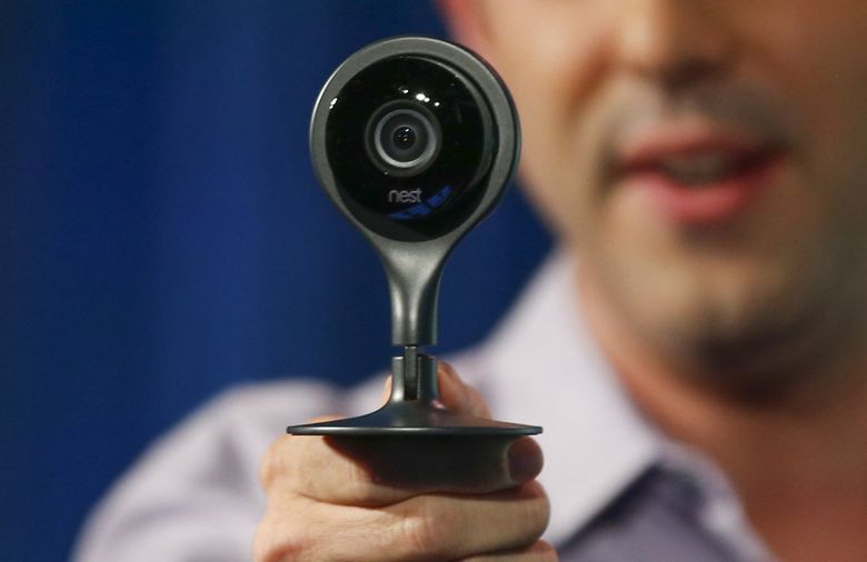 Nest’s Maxime Veron shows off the new “Nest Cam” during a press conference at Terra Gallery on June 17, 2015 in San Francisco, Calif. (John Green/Bay Area News Group/TNS) 1173737
