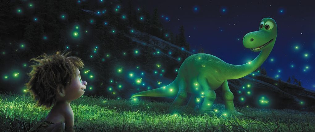 An Apatosaurus named Arlo makes an unlikely human friend in “The Good Dinosaur.” (Pixar)