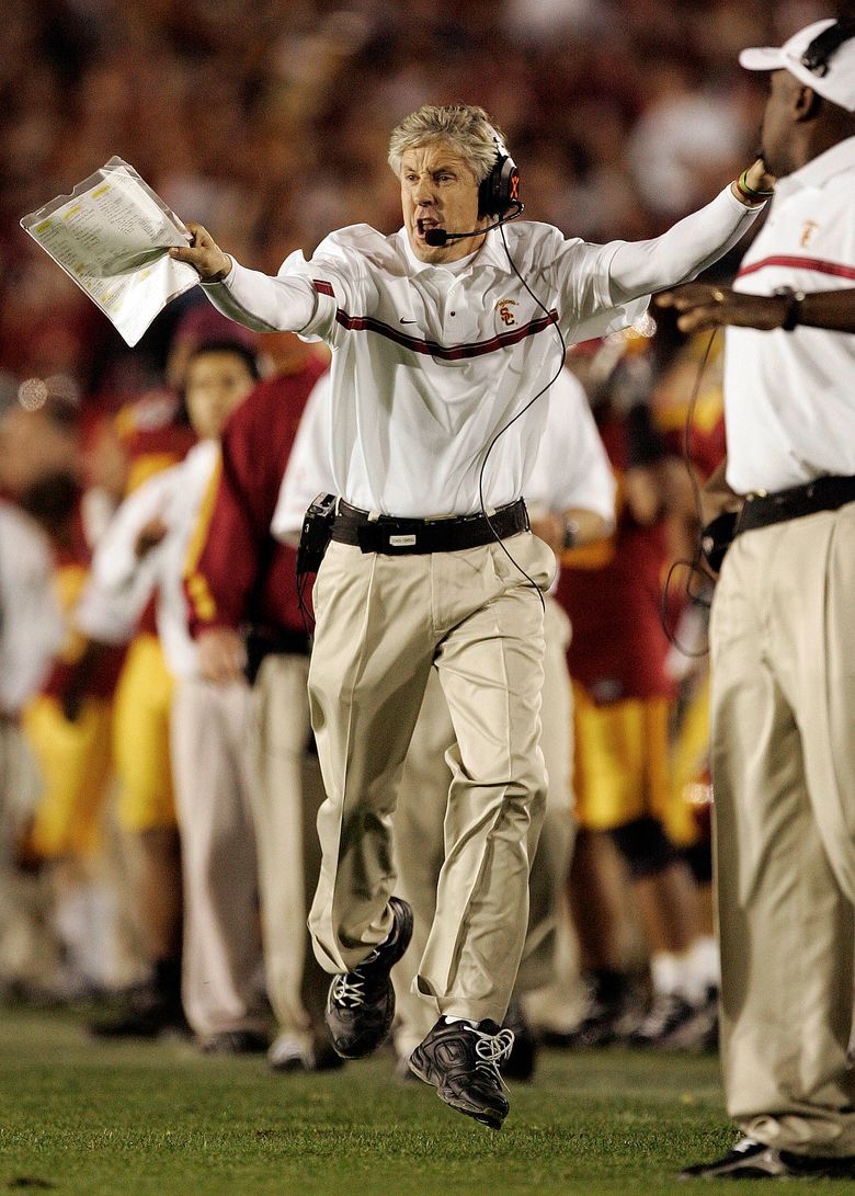 Pete Carroll, 71, can still move and throw