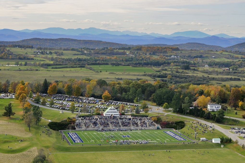 Middlebury College in Middlebury, Vermont. The first football field Steven Hauschka ever played football on.