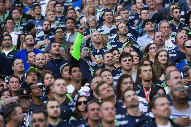 Seahawks fans await the start of the game against the Detroit Lions at CenturyLink Field on Oct. 5. 

(Bettina Hansen / Seattle Times staff photo)
