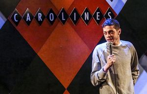— PHOTO MOVED IN ADVANCE AND NOT FOR USE – ONLINE OR IN PRINT – BEFORE OCT. 04, 2015. — Comedian Pete Davidson performing at Carolines in New York, Sept. 26, 2015. Davidsonâ€™s rise from cramped New York comedy clubs to TV and film has been rapid, and he is only 21. He will begin his sec on season with â€œSaturday Night Liveâ€ on Oct. 3. (Krista Schlueter/The New York Times)