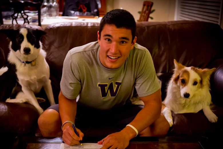 Sehome defensive back Taylor Rapp signs financial-aid papers with UW ...
