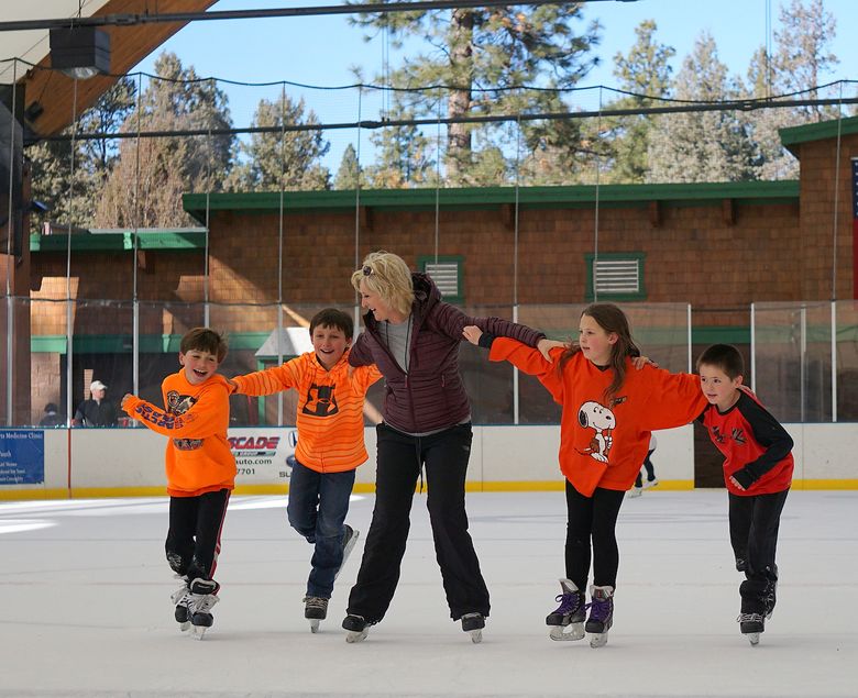 Open-air ice rinks draw skaters to Winthrop, Bend and beyond