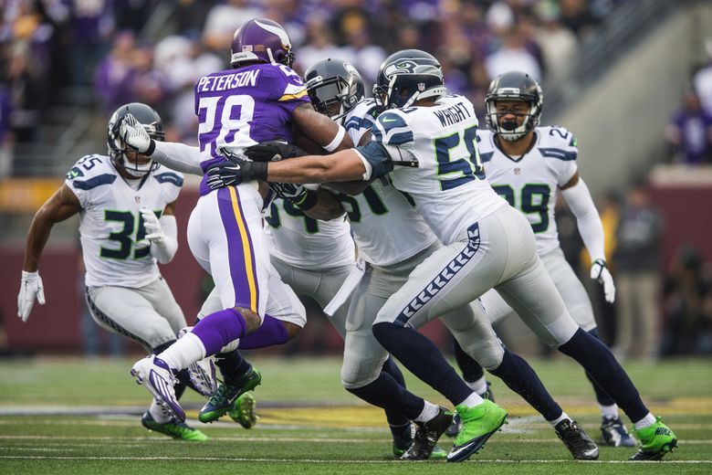 Seahawks Legend Adrian Peterson after the last scored Touchdown of