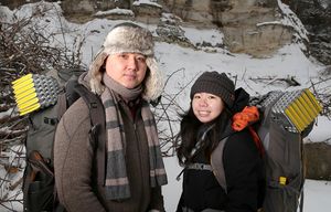 Teng Lee, left, and Chao Xiong founded WanderBoth, a service-based company that helps couples experience short getaways outdoors around the region. (Jerry Holt/Minneapolis Star Tribune/TNS) 1178965
