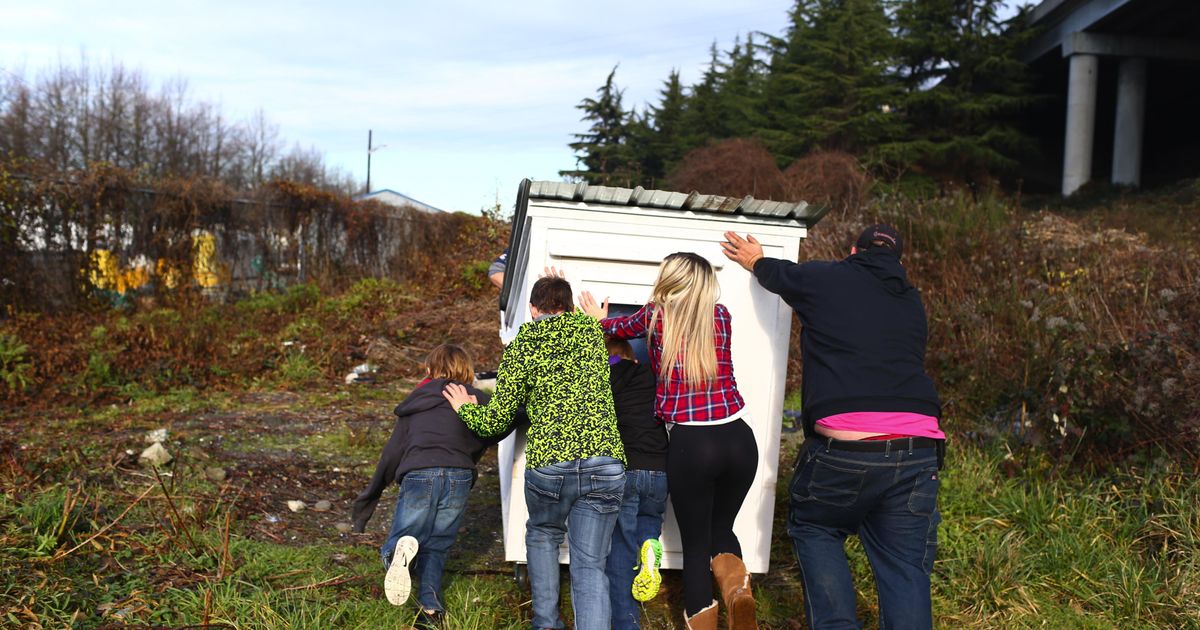 Family builds 4by8foot house on wheels for Seattle homeless man The Seattle Times