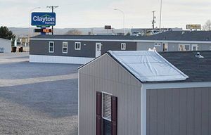 Mobile homes sit on the Clayton Homes lot Monday, Dec. 7, 2015, in Gallup, N.M. (Photo by Donovan Quintero)
