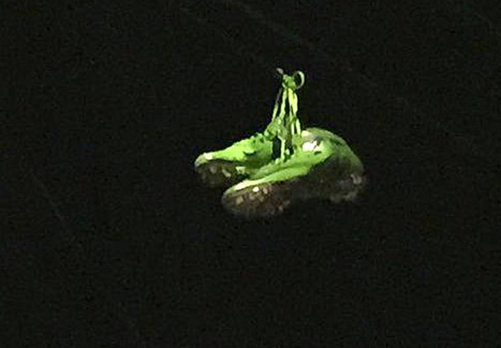 Marshawn Lynch tweeted a photo of his cleats on a wire during the Super Bowl on Feb. 7, apparently indicating he was hanging it up for good.