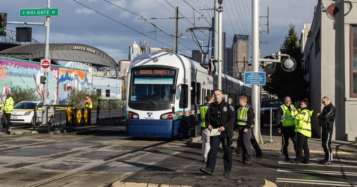 Woman critical after being struck by light-rail train | The Seattle Times
