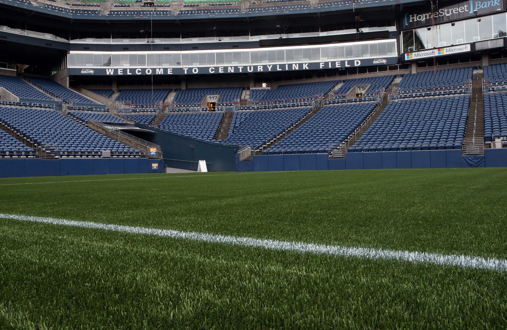 CenturyLink Field, home to the Seahawks and Sounders, has a new