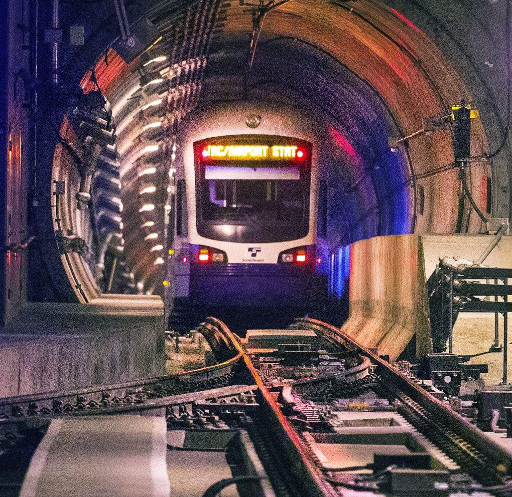 A full-price ticket for the 8-minute ride from UW Station to Westlake will cost $2.50. It’ll take 46 minutes and $3.25 to get to Sea-Tac. (Mike Siegel / The Seattle Times)