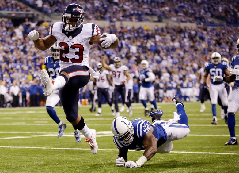 Houston Texans' Arian Foster in the second quarter of an NFL