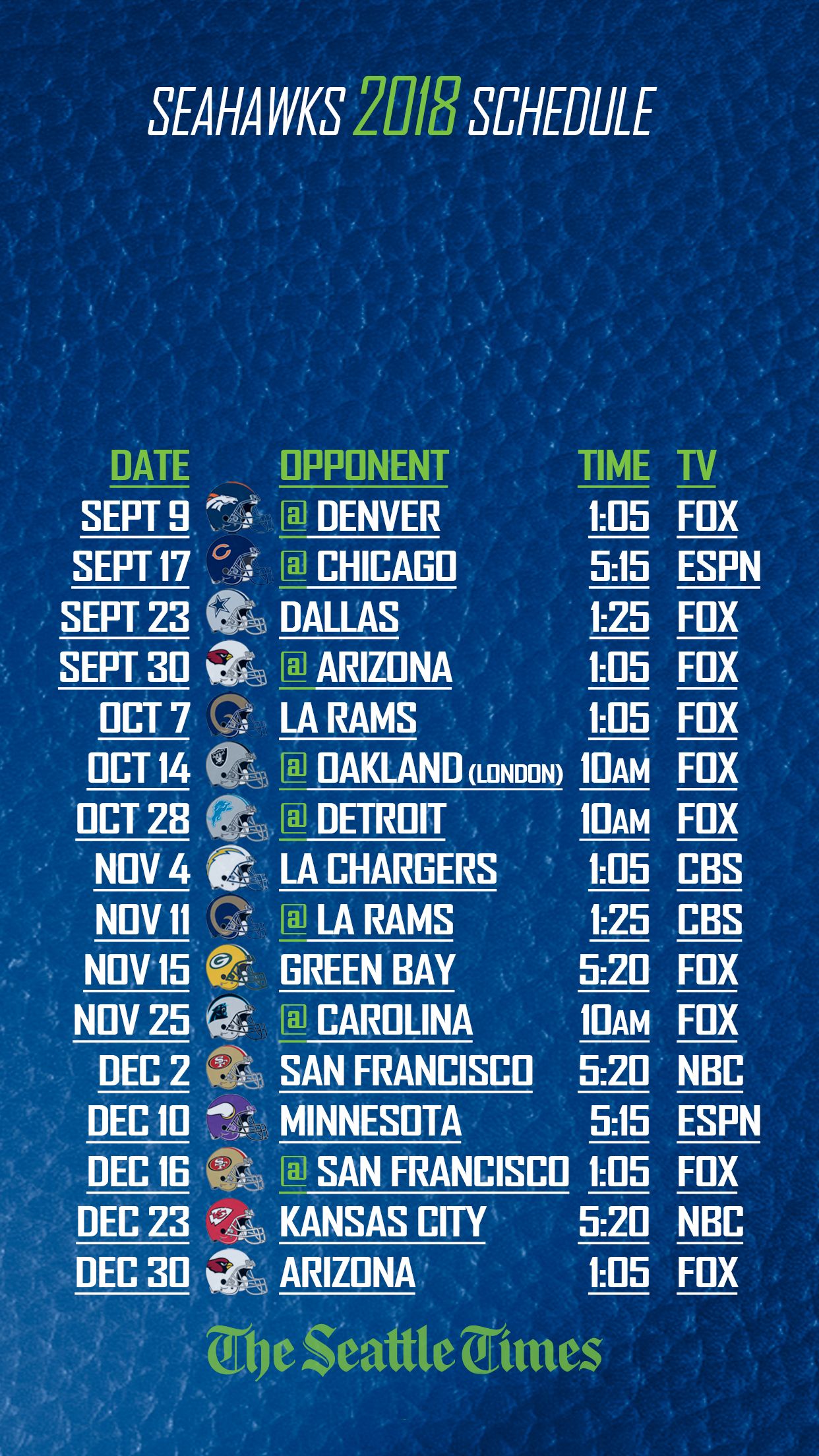 Seahawks game online schedule